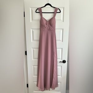 Azazie Nahrin style bridesmaids dress. Color Vintage Mauve. Size 4